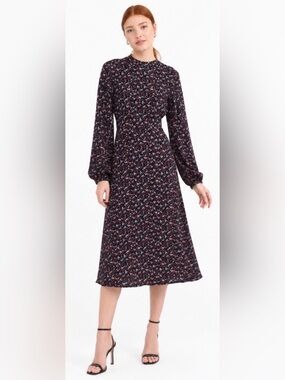 Farm Rio Liberty Ditsy Floral Midi Dress Multicolour S Cottagecore Peasant Boho